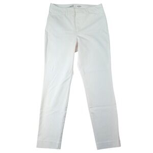 Old Navy Pixie Pants White Ankle Length Straight Leg Womens Size 4‎